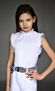 Dziecięca Biała Koszula Jeździecka DEBBIE Design By Dalia