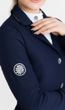 frak startowy,ujeżdzeniowy,skokowy
damski turniejowy,plastron,broszka z cyrkoni
elegancki, show Jacket,plastron, broszka z cyrkoni
damski na zawody konne,jeździeckie