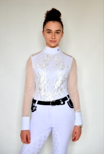 Koszula Jeździecka Biała Damska Konkursowa  DIANA Design by Dalia 