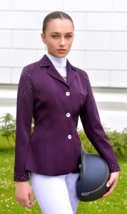 Frak Jeździecki Z Kryształkami ALIJA Design By Dalia Fioletowy Purple Crystal