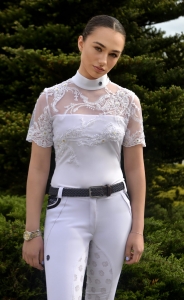 Koszula Jeździecka Damska Biała LILOU Design By Dalia