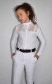 Koszula jeździecka, startowa z koronką 
Koszula dziecięca  turniejowa
Koszula elegancka show
Bluzka dziecięca na zawody konne
Bluzka dziecięca na zawody jeździeckie 
Bluzka ze białą stójką ozdobną z  mankietami ozdobnymi