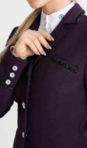 Frak Jeździecki Damski Skokowy Fioletowy PURPLE CRYSTAL Design By Dalia