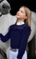koszula, shirt, startowa, dziecięca, czarna turniejowa, elegancka, show
zawody, konne, jeździeckie, white
Bluzka ze białą stójką ozdobną, perły , łezka, siateczka
z białymi mankietami ozdobnymi, siateczka pink , subtelna