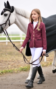 Frak Jeździecki Dziecięcy Skokowy Burgundy HARPES KIDS Design By Dalia