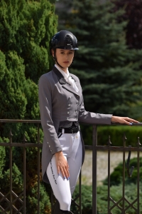  Frak Ujeżdżeniowy Jaskółka Damski Szary ANABELLA DRESSAGE Design By Dalia