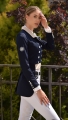frak startowy,ujeżdzeniowy,skokowy
damski turniejowy,plastron,broszka z cyrkoni
elegancki, show Jacket
damski na zawody konne,jeździeckie 
z ozdobnym wykończeniem ,kołnierz,wypustki 
cyrkonie jak swarovski,koronka elastyczna