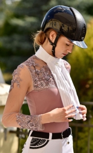 Plastron startowy damski ELMA z broszką