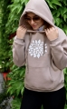 bluza beżowa, treningowa, jeździecka, casualowa, kangurka, z kapturem, bawełniana, troczki w kapturze i ściągaczu, ciepła i  miła w dotyku.