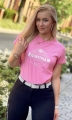 T-shirt sportowy, krótki rękaw 
koszulka, różne kolory,  biały, różowy, błękitny, beżowy, zielony, czarny, koszulka na treningi jeździeckie 
Atuty  materiału; aktywny, elastyczny, oddychający, funkcjonalny, sportowy