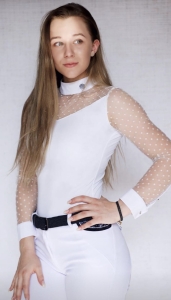 Koszula Jeździecka Startowa Damska Biała LEXI Design By Dalia