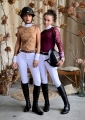 Koszula jeździecka bordowa dziecięca, koronka, lycra, na zawody, na starty , na pokazy jeździeckie ,lekka, przewiewna, przyjemna, nie krępuje ruchów