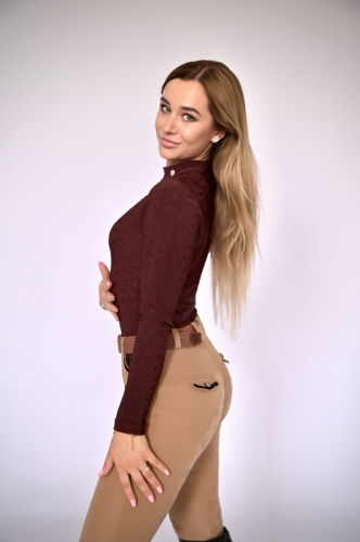 golf brązowy, golf damski, bardzo przyjemny w noszeniu, ciepły, niegryzący, wełna z elastanem, na treningi, na miasto, modne stylizacje, w różnych kolorach.