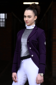Frak Jeździecki Damski Crystal Glow Fioletowy 